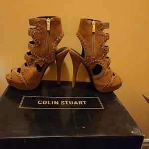 Brown Colin Stuart Stiletto Booties - NIB - Size 7 Womens